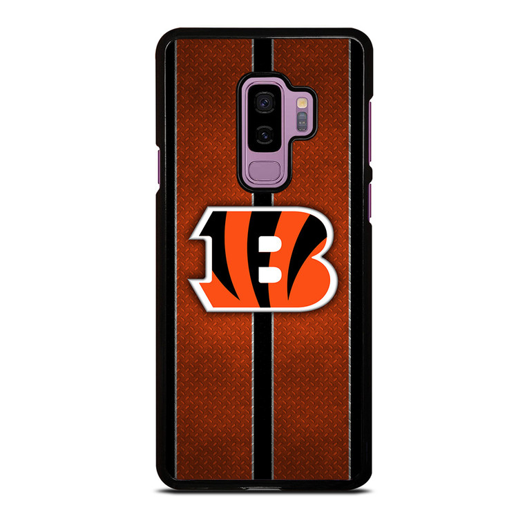 CINCINNATI BENGALS NFL METAL STRIPE Samsung Galaxy S9 Plus Case Cover