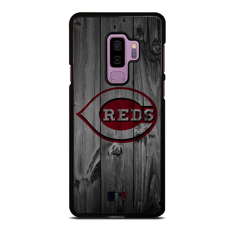 CINCINNATI REDS BASEBALL MLB WOOD LOGO Samsung Galaxy S9 Plus Case Cover