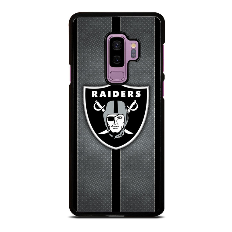 LAS VEGAS RAIDERS NFL METAL STRIPE Samsung Galaxy S9 Plus Case Cover