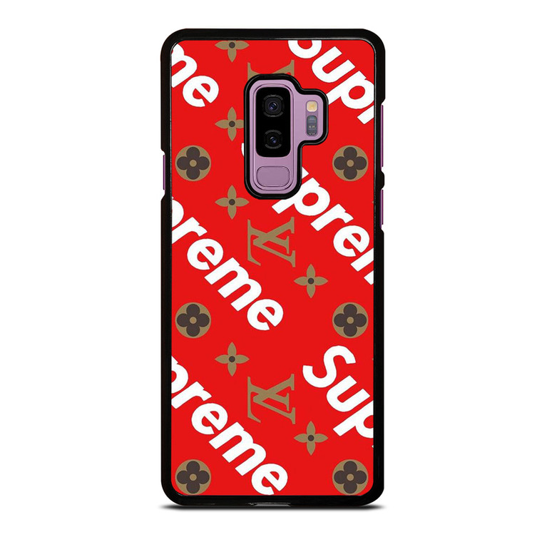 LOUIS VUITTON X SUPREME RED Samsung Galaxy S9 Plus Case Cover