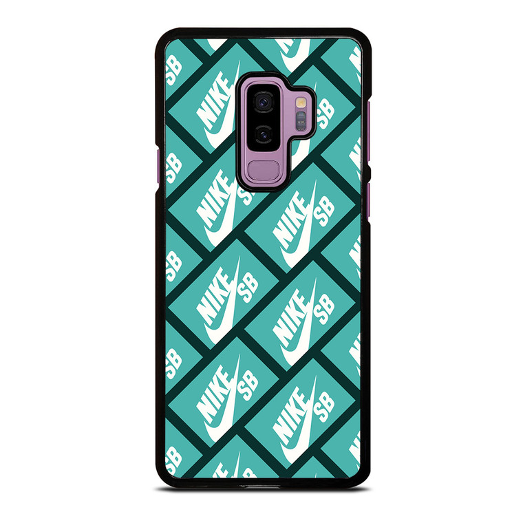 NIKE SB SKATEBOARD BOX PATTERN TURQUOISE Samsung Galaxy S9 Plus Case Cover
