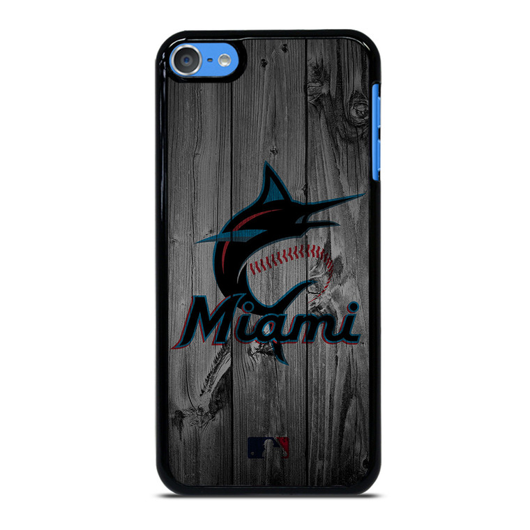 MIAMI MARLINS BASEBALL MLB WOOD LOGO iPod Touch 7 Case Cover