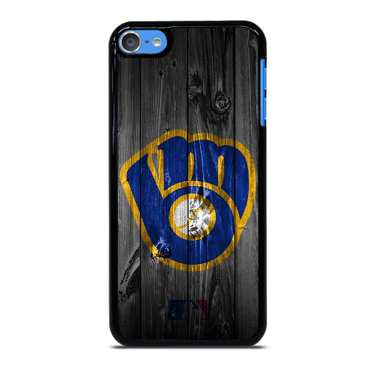 MILWAUKEE BREWERS MLB BASEBALL WOODEN LOGO iPod Touch 7 Case Cover