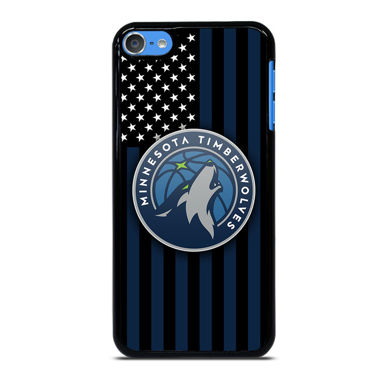MINNESOTA TIMBERWOLVES NBA USA FLAG iPod Touch 7 Case Cover
