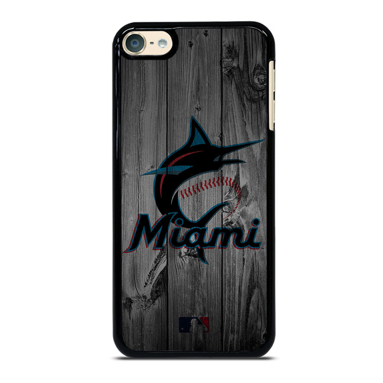 MIAMI MARLINS BASEBALL MLB WOOD LOGO iPod Touch 6 Case Cover
