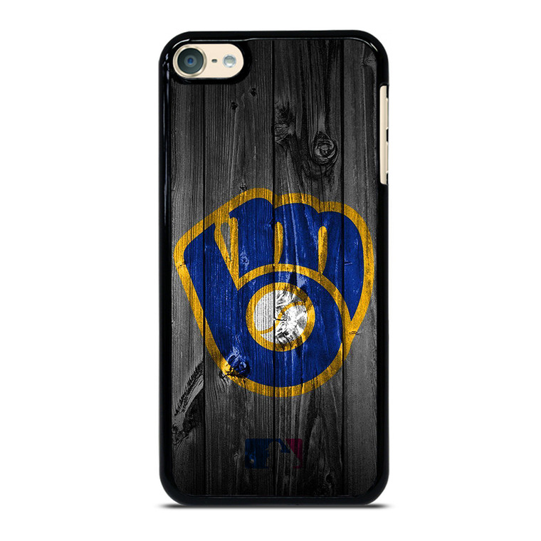 MILWAUKEE BREWERS MLB BASEBALL WOODEN LOGO iPod Touch 6 Case Cover