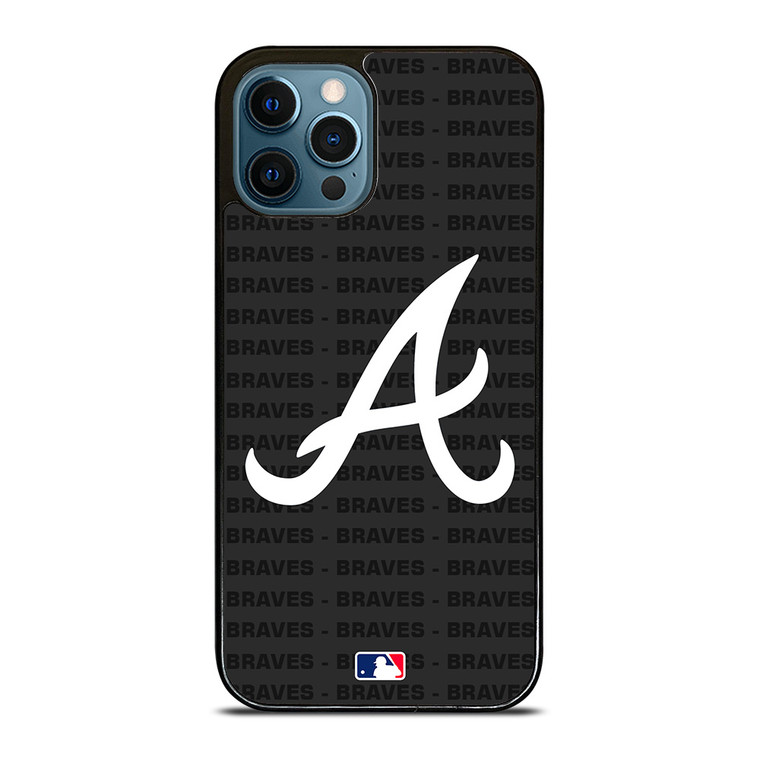 ATLANTA BRAVES BASEBALL BLACK iPhone 12 Pro Max Case Cover