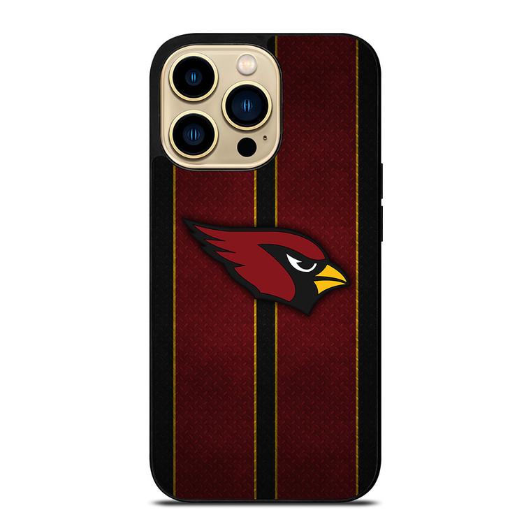 ARIZONA CARDINALS NFL METAL STRIPE iPhone 14 Pro Max Case Cover