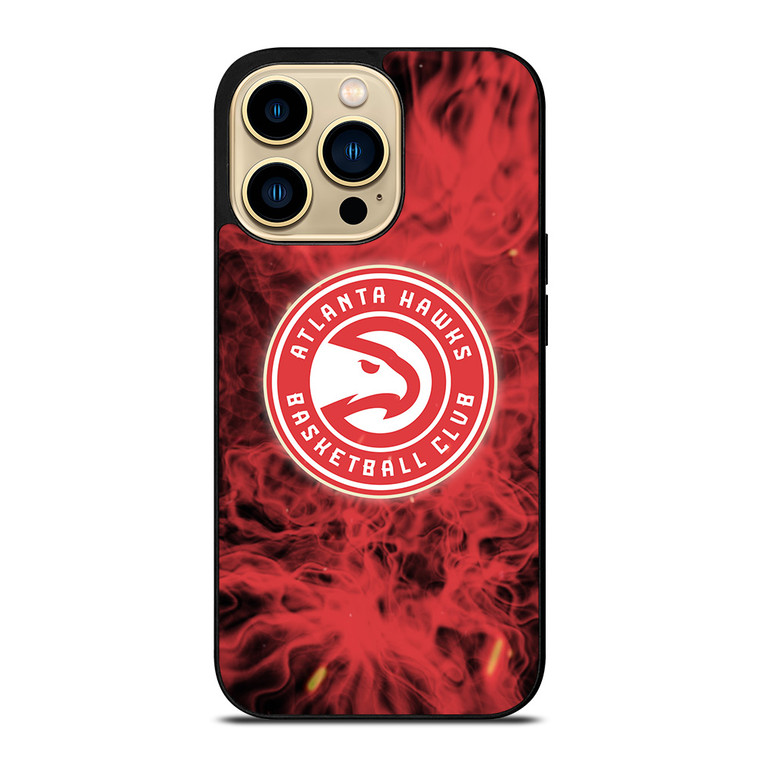 ATLANTA HAWKS BASKETBALL NBA FIRE iPhone 14 Pro Max Case Cover