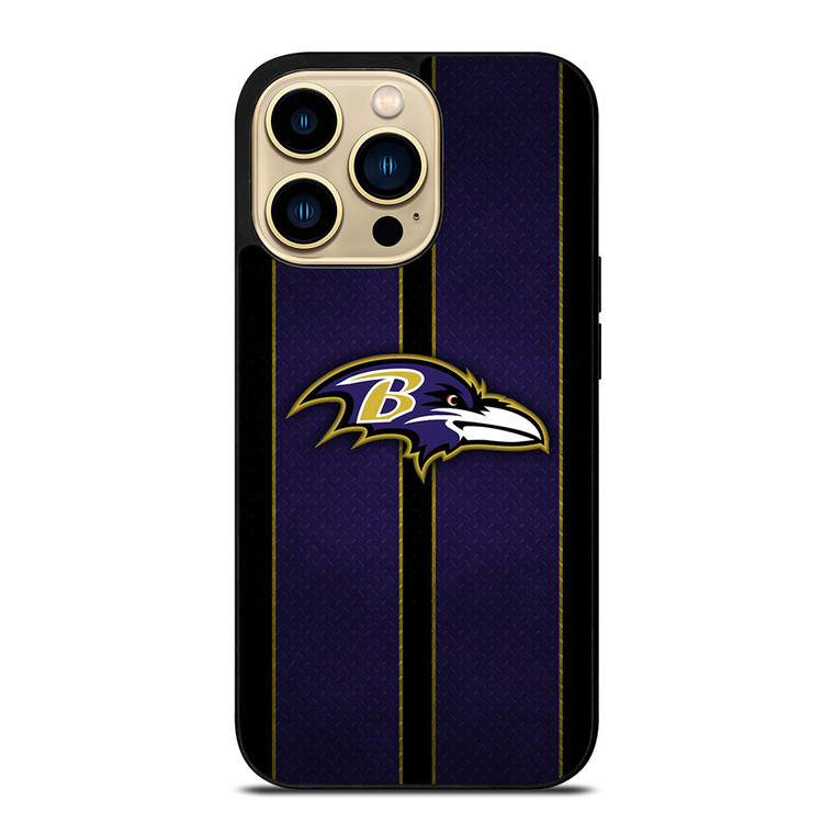 BALTIMORE RAVENS NFL METAL STRIPE iPhone 14 Pro Max Case Cover BALTIMORE RAVENS NFL METAL STRIPE iPhone 14 Pro Max Case Cover
