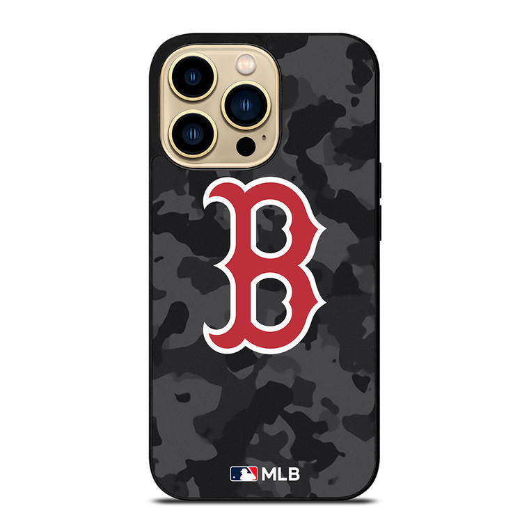 BOSTON RED SOX BASEBALL BLACK CAMO iPhone 14 Pro Max Case Cover