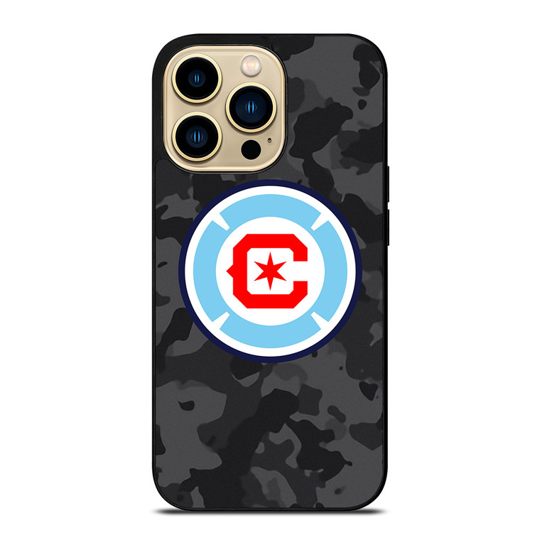 CHICAGO FIRE MLS BLACK CAMO iPhone 14 Pro Max Case Cover