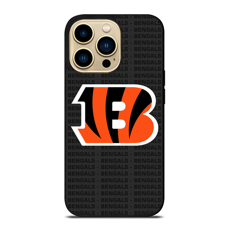CINCINNATI BENGALS FOOTBALL TEXT iPhone 14 Pro Max Case Cover