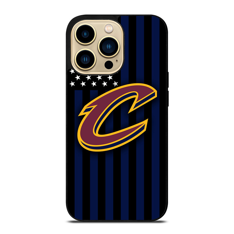 CLEVELAND CAVALIERS NBA USA FLAG iPhone 14 Pro Max Case Cover
