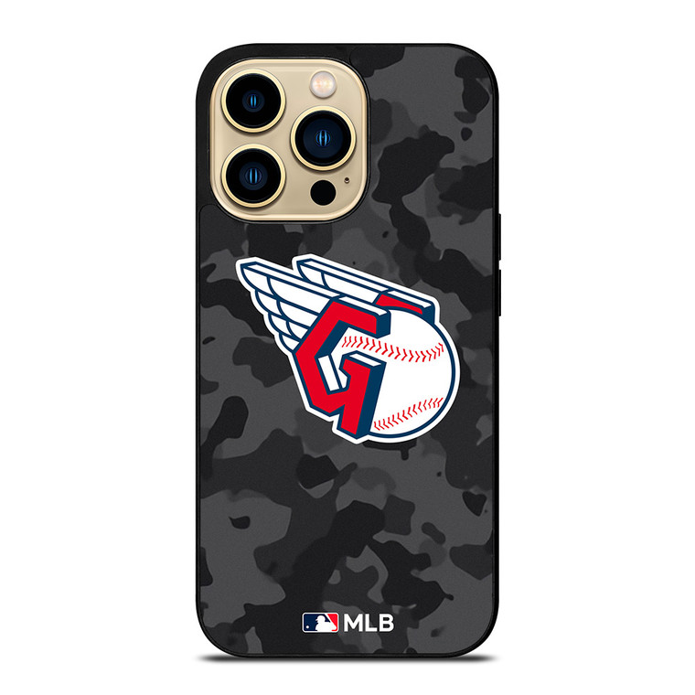 CLEVELAND GUARDIANS BASEBALL BLACK CAMO iPhone 14 Pro Max Case Cover