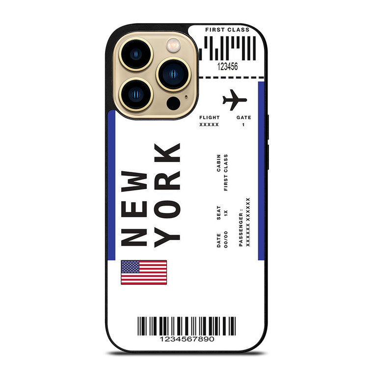 FLIGHT TICKETS USA NEW YORK iPhone 14 Pro Max Case Cover
