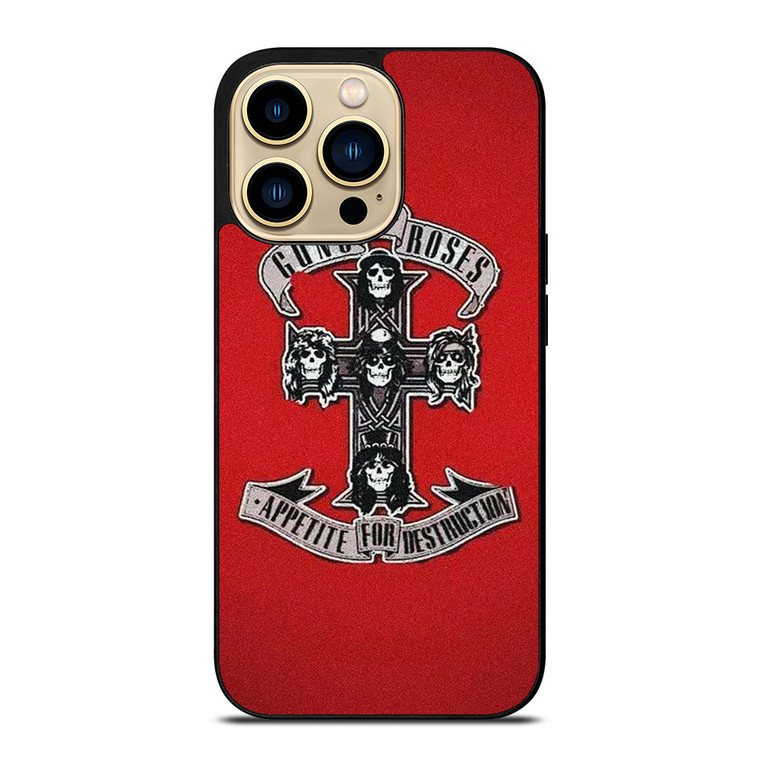 GUNS N ROSES ROCK BAND RED iPhone 14 Pro Max Case Cover