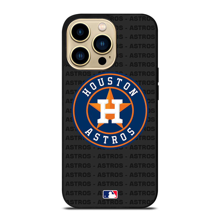 HOUSTON ASTROS BASEBALL BLACK iPhone 14 Pro Max Case Cover