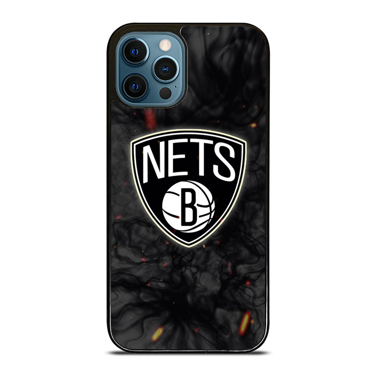 BROOKLYN NETS BASKETBALL NBA FIRE iPhone 12 Pro Max Case Cover