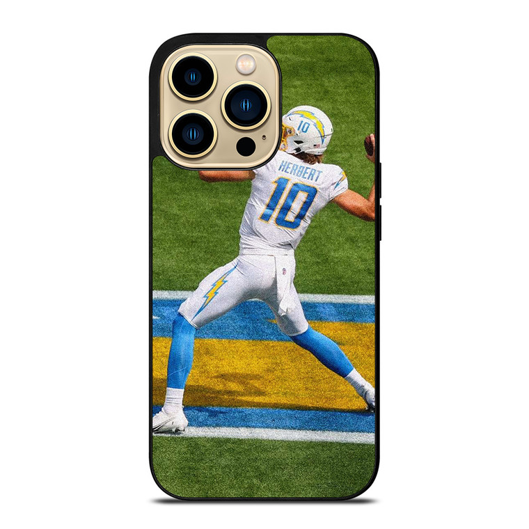 JUSTIN HERBERT 10 LOS ANGELES CHARGERS NFL FOOTBALL iPhone 14 Pro Max Case Cover
