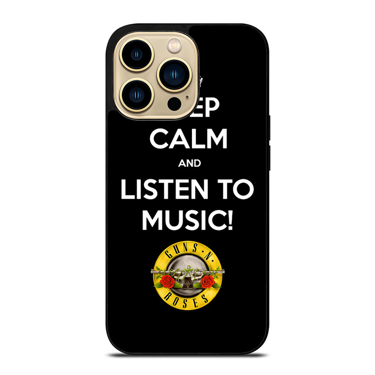 KEEP CALM AND LISTEN GUNS N ROSES iPhone 14 Pro Max Case Cover