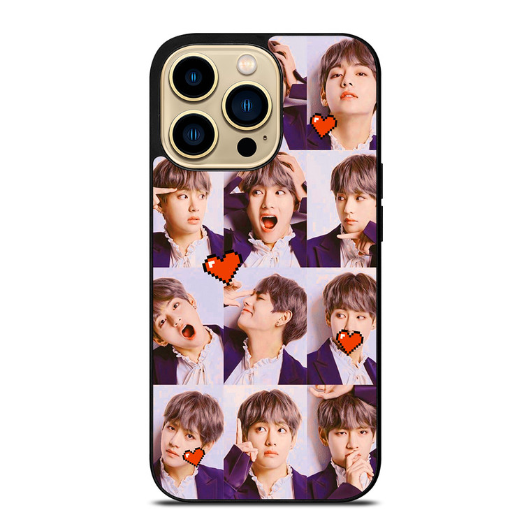 KIM TAE HYUNG V BTS BANGTAN BOYS COLLAGE iPhone 14 Pro Max Case Cover