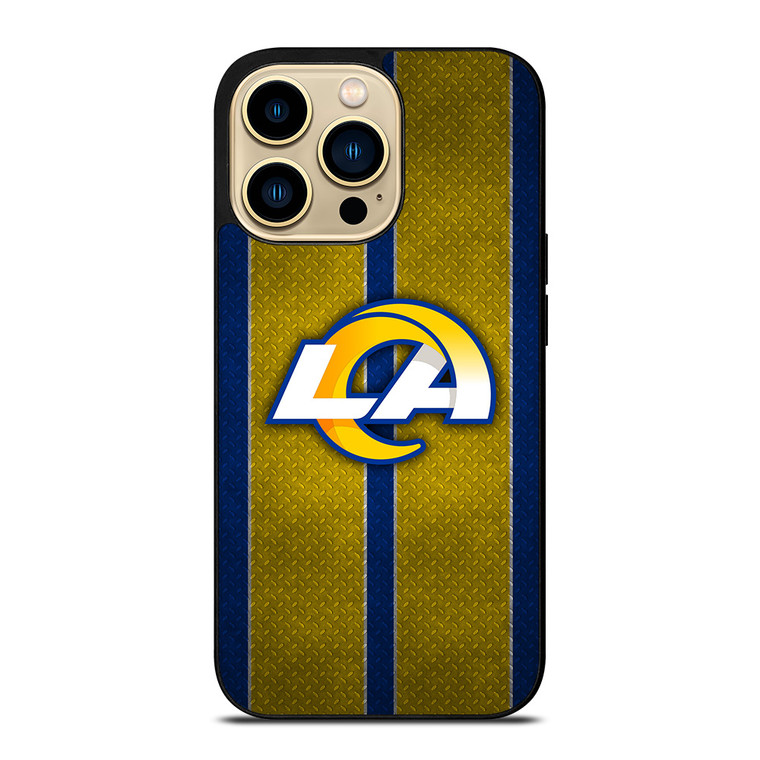 LOS ANGELES RAMS NFL METAL STRIPE iPhone 14 Pro Max Case Cover LOS ANGELES RAMS NFL METAL STRIPE iPhone 14 Pro Max Case Cover
