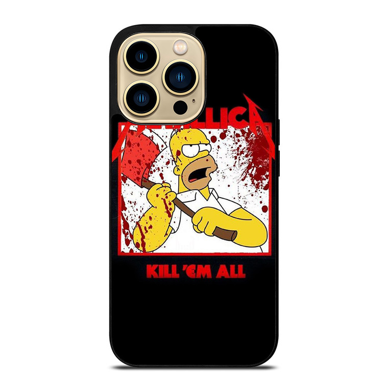 METALLICA KILL EM ALL SIMPSONS iPhone 14 Pro Max Case Cover