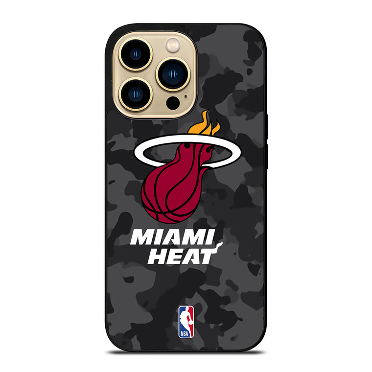 MIAMI HEAT BLACK CAMO iPhone 14 Pro Max Case Cover