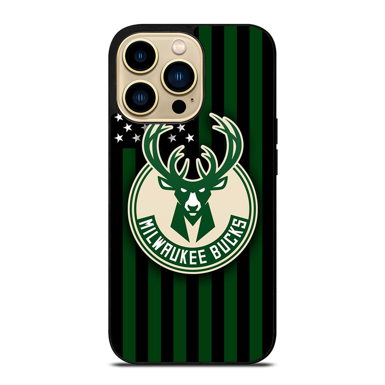 MILWAUKEE BUCKS NBA USA FLAG iPhone 14 Pro Max Case Cover MILWAUKEE BUCKS NBA USA FLAG iPhone 14 Pro Max Case Cover