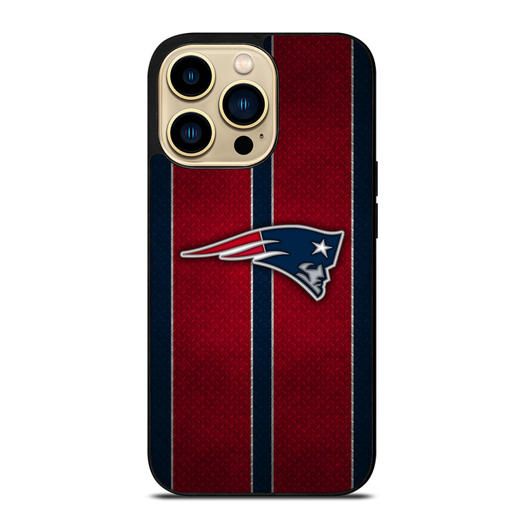 NEW ENGLAND PATRIOTS NFL METAL STRIPE iPhone 14 Pro Max Case Cover