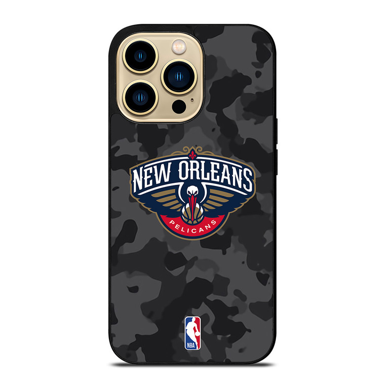 NEW ORLEANS PELICANS BLACK CAMO iPhone 14 Pro Max Case Cover