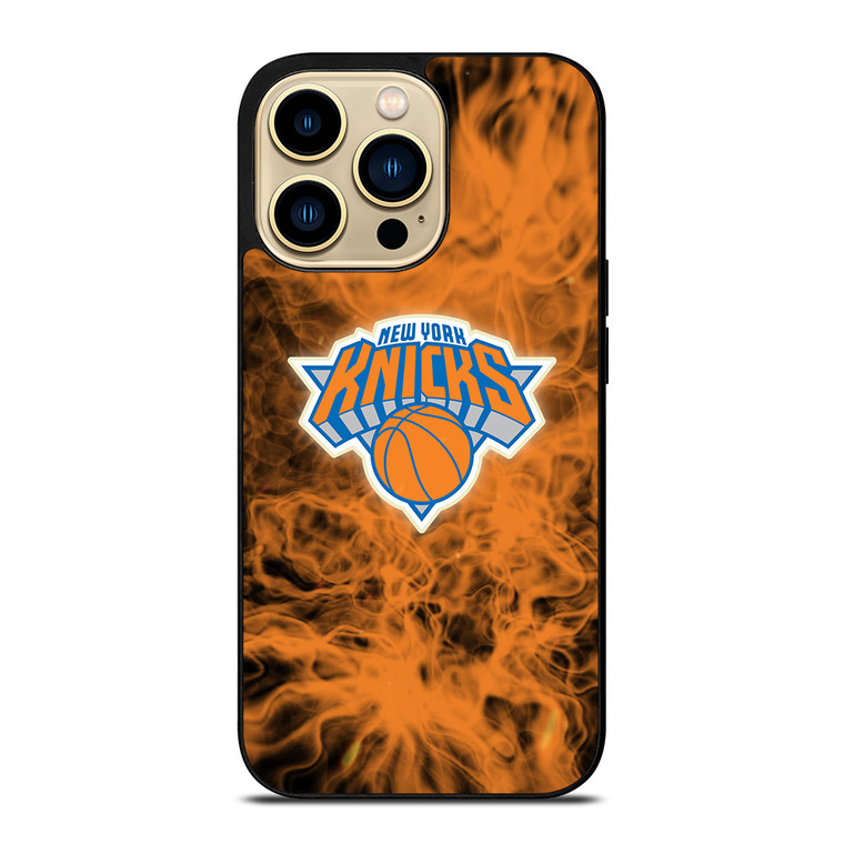 NEW YORK KNICKS BASKETBALL NBA FIRE iPhone 14 Pro Max Case Cover