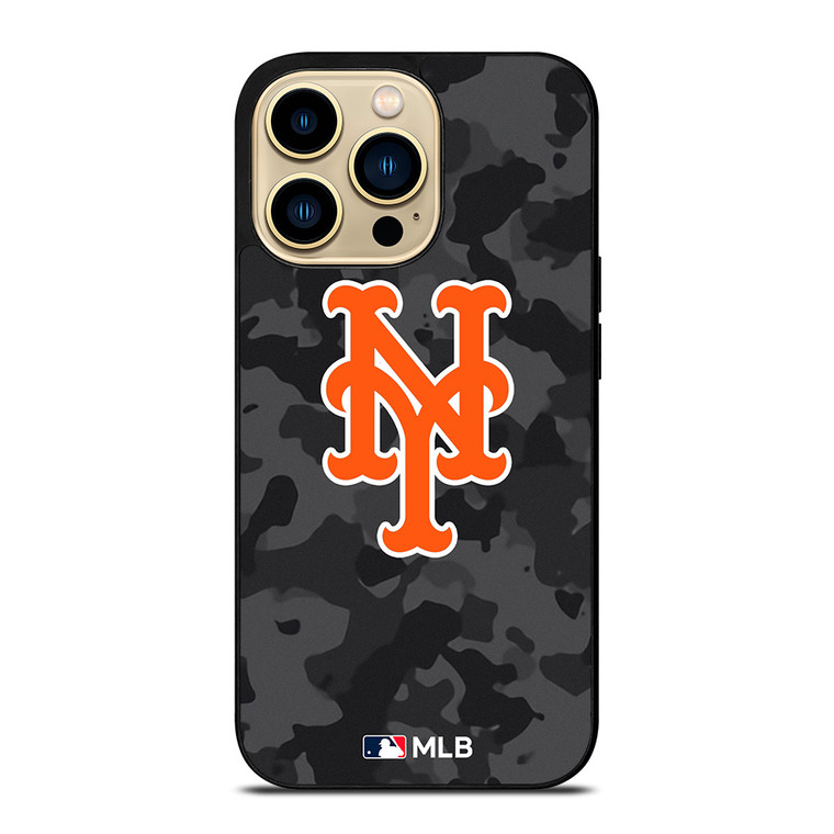 NEW YORK METS BASEBALL BLACK CAMO iPhone 14 Pro Max Case Cover