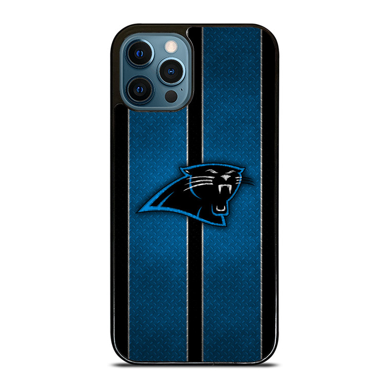 CAROLINA PANTHERS NFL METAL STRIPE iPhone 12 Pro Max Case Cover