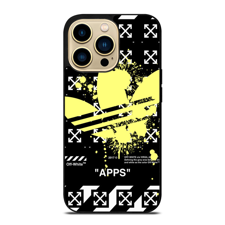 OFF WHITE X ADIDAS YELLOW iPhone 14 Pro Max Case Cover OFF WHITE X ADIDAS YELLOW iPhone 14 Pro Max Case Cover