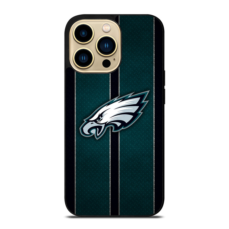 PHILADELPHIA EAGLES NFL METAL STRIPE iPhone 14 Pro Max Case Cover
