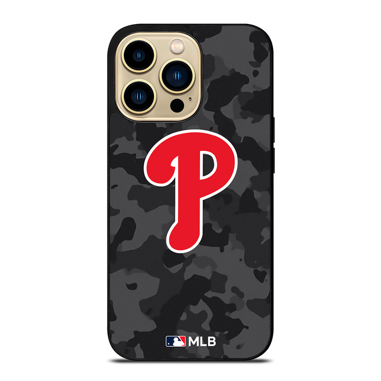 PHILADELPHIA PHILLIES BASEBALL BLACK CAMO iPhone 14 Pro Max Case Cover