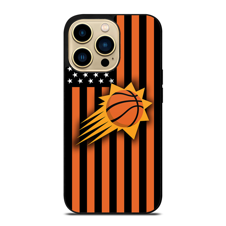 PHOENIX SUNS NBA USA FLAG iPhone 14 Pro Max Case Cover