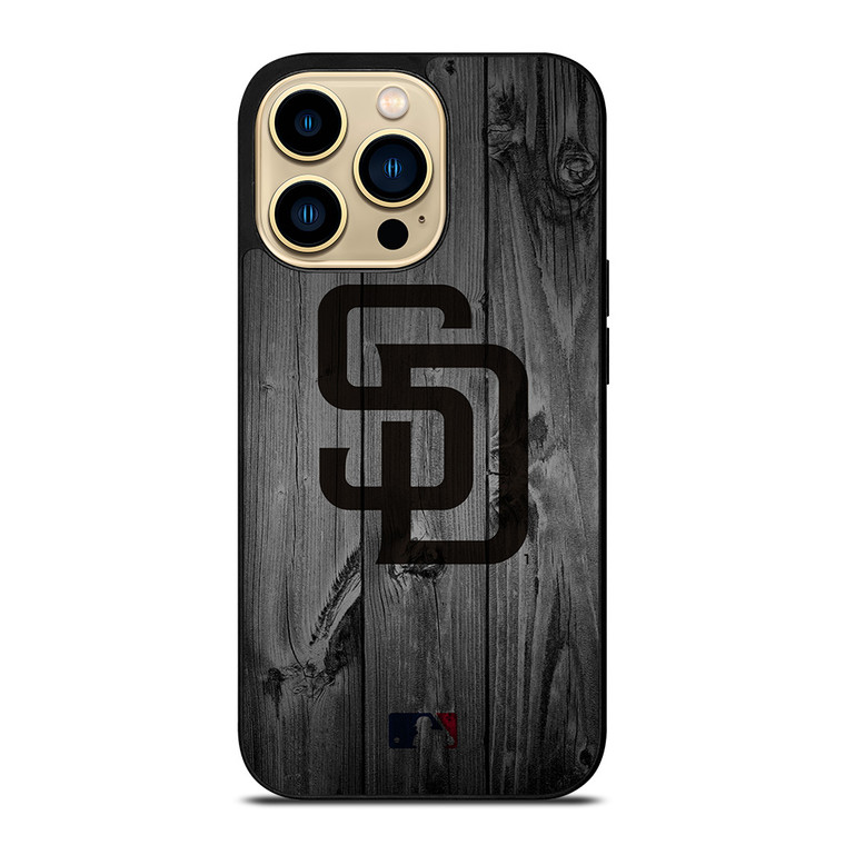 SAN DIEGO PADRES BASEBALL MLB WOOD LOGO iPhone 14 Pro Max Case Cover