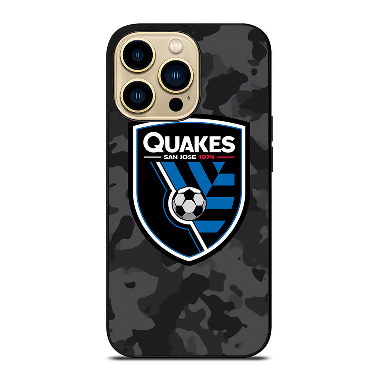 SAN JOSE EARTHQUAKES MLS BLACK CAMO iPhone 14 Pro Max Case Cover