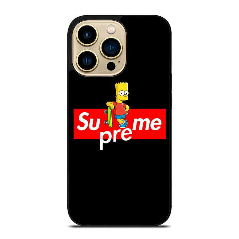 SUPREME BART SIMPSONS SKATEABOARD iPhone 14 Pro Max Case Cover
