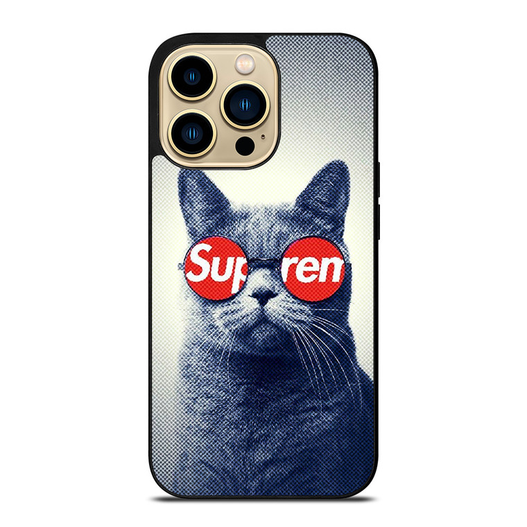 SUPREME COOL CUTE CAT iPhone 14 Pro Max Case Cover