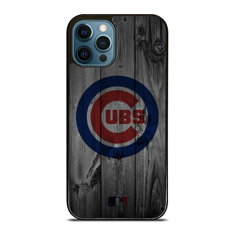CHICAGO CUBS BASEBALL MLB WOOD LOGO iPhone 12 Pro Max Case Cover