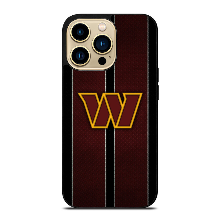 WASHINGTON COMMANDERS NFL METAL STRIPE iPhone 14 Pro Max Case Cover