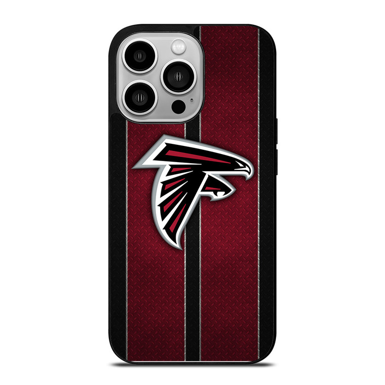 ATLANTA FALCONS NFL METAL STRIPE iPhone 14 Pro Case Cover