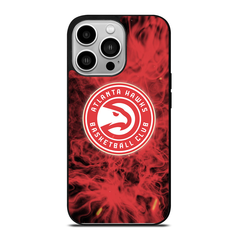 ATLANTA HAWKS BASKETBALL NBA FIRE iPhone 14 Pro Case Cover