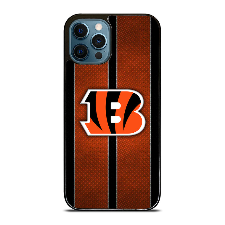 CINCINNATI BENGALS NFL METAL STRIPE iPhone 12 Pro Max Case Cover