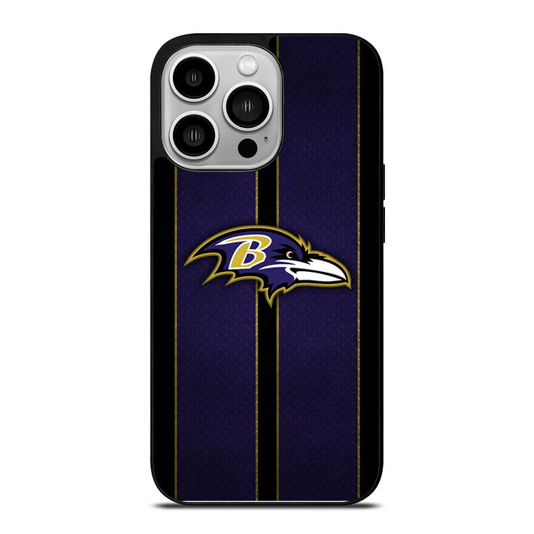 BALTIMORE RAVENS NFL METAL STRIPE iPhone 14 Pro Case Cover BALTIMORE RAVENS NFL METAL STRIPE iPhone 14 Pro Case Cover