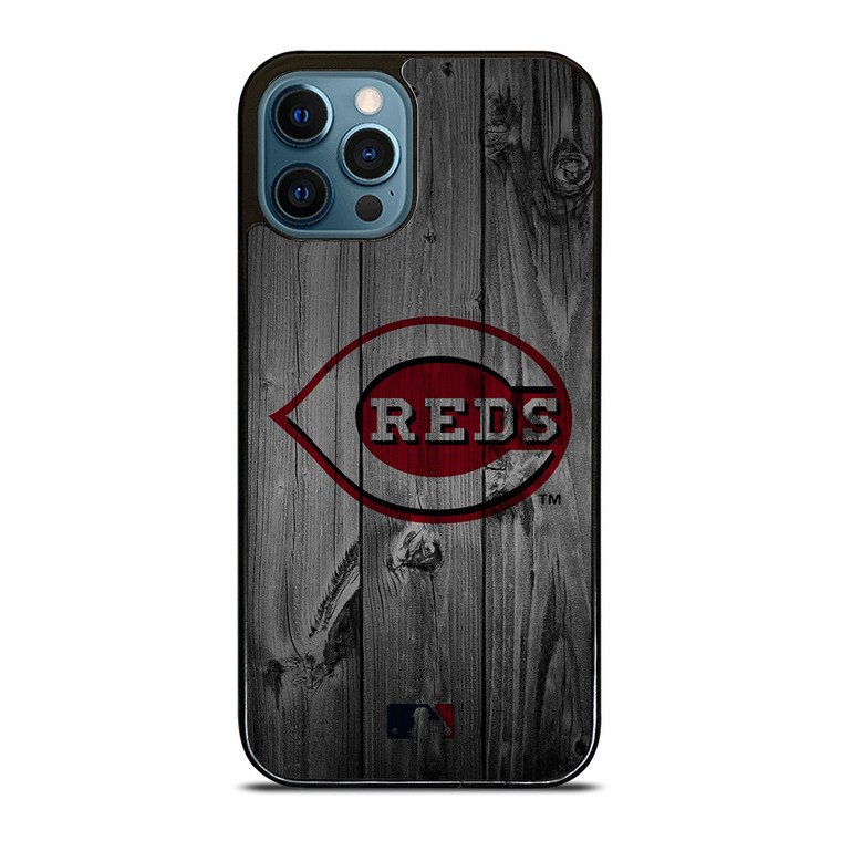 CINCINNATI REDS BASEBALL MLB WOOD LOGO iPhone 12 Pro Max Case Cover